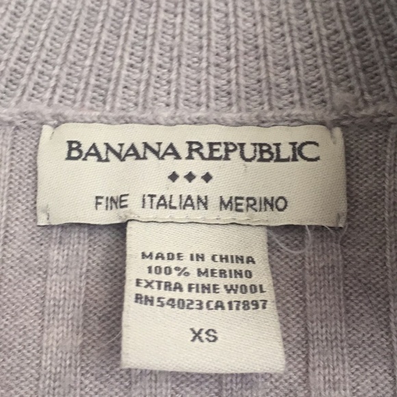 Gray Italian Merino Wool Banana Republic Sweater - Picture 2 of 6